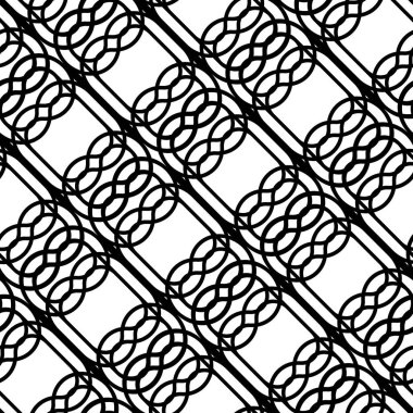 Kusursuz tek renkli ızgara deseni tasarla. Soyut iç içe geçmiş. Vektör sanatı