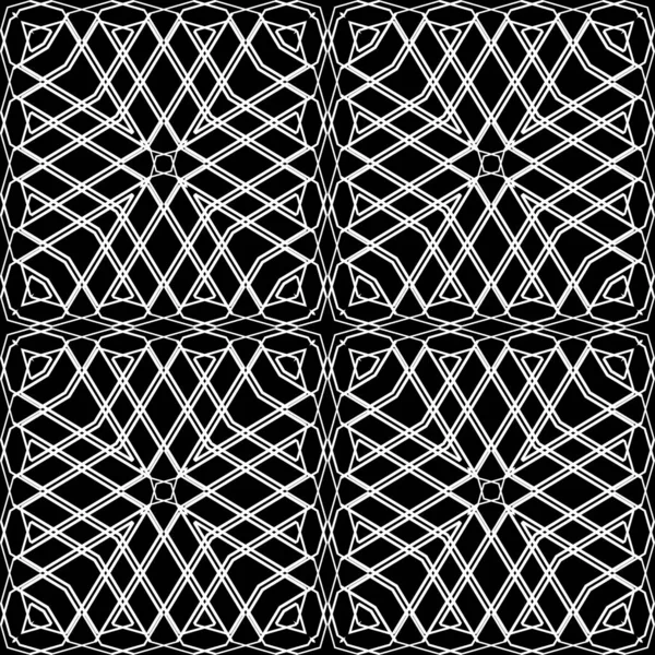 Design Seamless Monochrome Geometric Pattern Abstract Grating Background Vector Art — Stock Vector