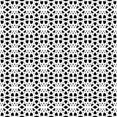 Kusursuz ızgara deseni tasarla. Soyut monokrom iç içe geçmiş. Vektör sanatı