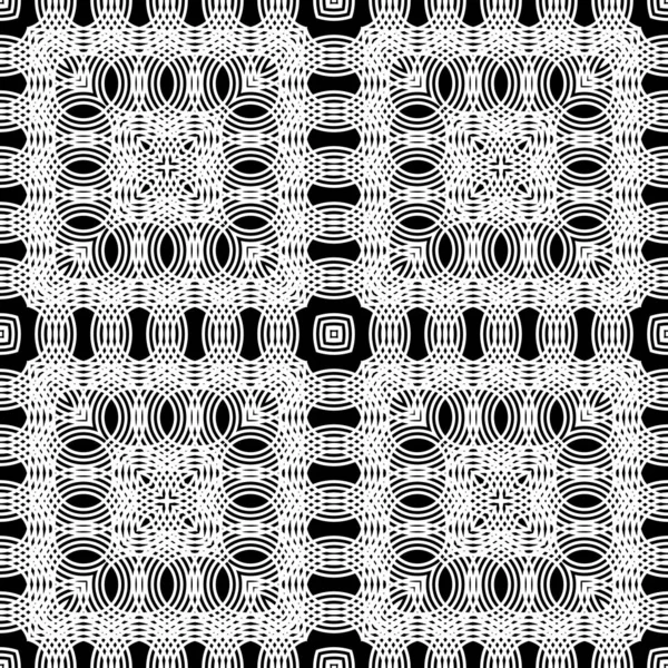 Дизайн Безшовного Монохромного Декоративного Візерунка Абстрактний Фон Решітки Векторне Мистецтво — стоковий вектор