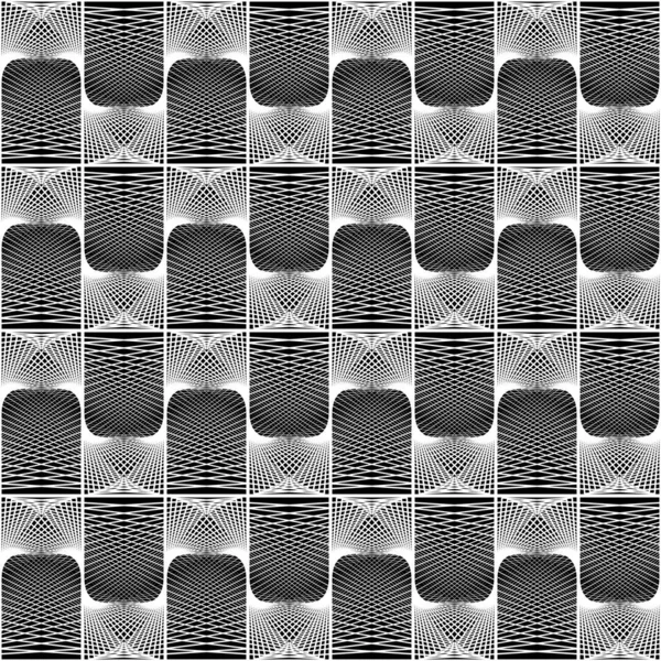 Design Motif Décoratif Monochrome Sans Couture Lignes Abstraites Fond Texturé — Image vectorielle