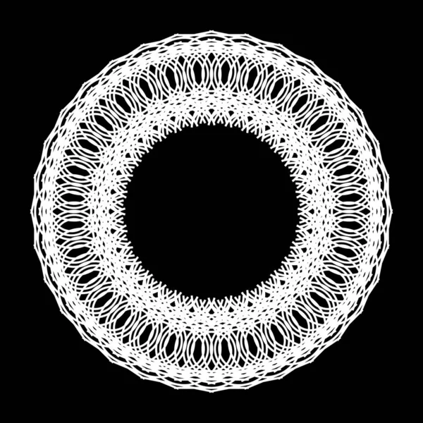 Дизайн Монохромный Элемент Декоративного Круга Абстрактный Фон Векторно Художественная Иллюстрация — стоковый вектор