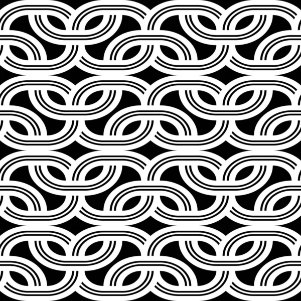 Diseña Patrón Zigzag Monocromo Sin Costuras Fondo Entrelazado Abstracto Arte — Archivo Imágenes Vectoriales
