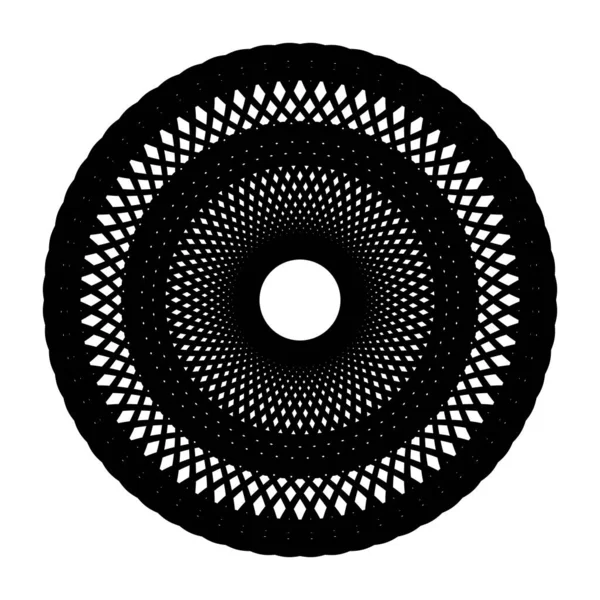 Design Monochromen Kreis Element Abstrakter Reibeisenhintergrund Vektorgrafik — Stockvektor