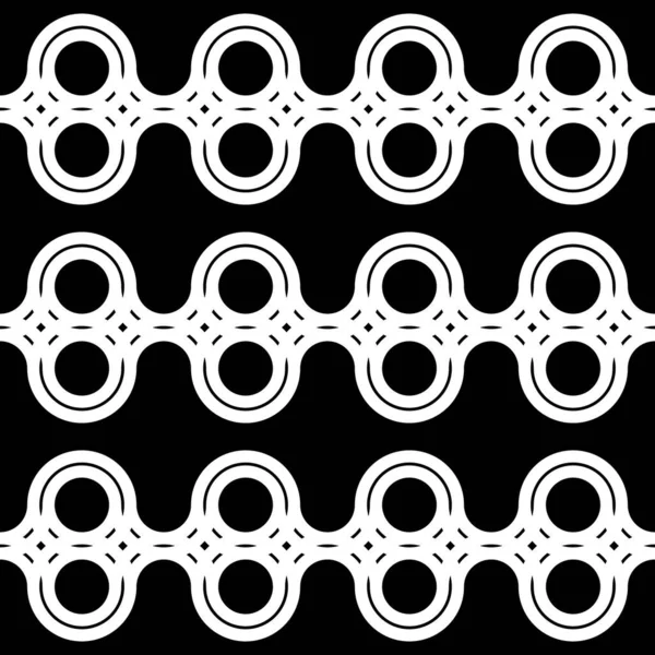 Дизайн Безшовного Геометричного Декоративного Візерунка Абстрактний Монохромний Фон Кола Векторне — стоковий вектор