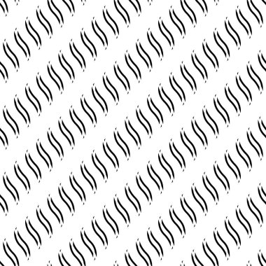 Tasarım dikişsiz tek renkli çizgili desen. Soyut dalgalı arka plan. Vektör sanatı