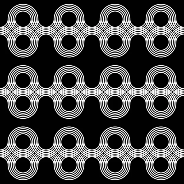 Projekt Bez Szwu Geometryczny Dekoracyjny Wzór Streszczenie Monochromatyczne Koło Tła — Wektor stockowy