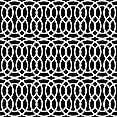 Kusursuz monokrom zigzag deseni tasarla. Soyut iç içe geçmiş. Vektör sanatı