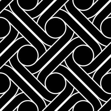 Tasarım dikişsiz iç içe desen. Soyut tek renkli daire arka plan. Vektör sanatı