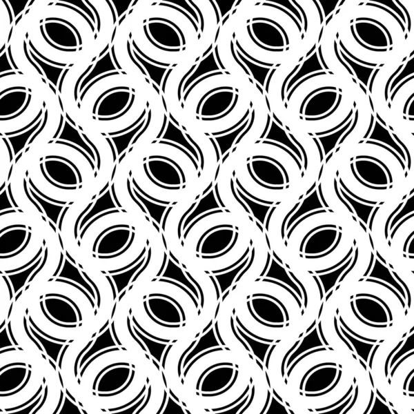 Design Seamless Monochrome Decorative Pattern Abstract Grating Background Vector Art — Stock Vector