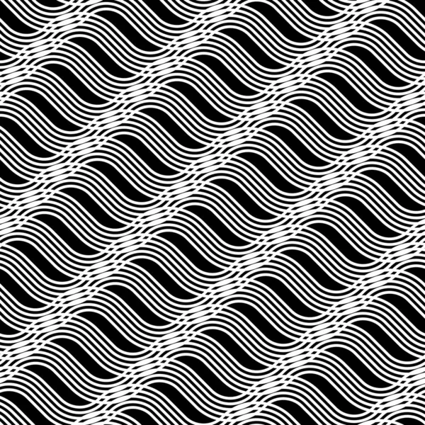 Design Seamless Monochrome Grid Pattern Abstract Interlaced Background Vector Art — Stock Vector