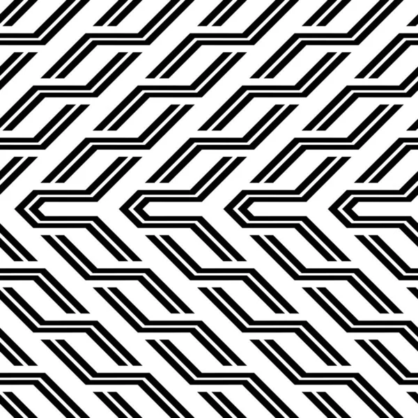 Conception Sans Couture Motif Zigzag Monochrome Contexte Abstrait Entrelacé Art — Image vectorielle