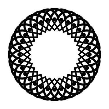 Monokrom daire elementi tasarla. Soyut ızgara arkaplanı. Vektör sanatı illüstrasyonu