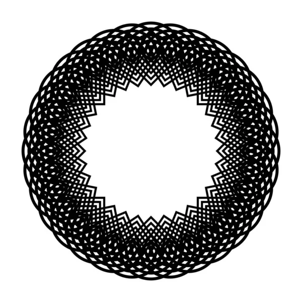 Дизайн Монохромный Элемент Круга Абстрактная Решетка Заднего Вида Векторно Художественная — стоковый вектор