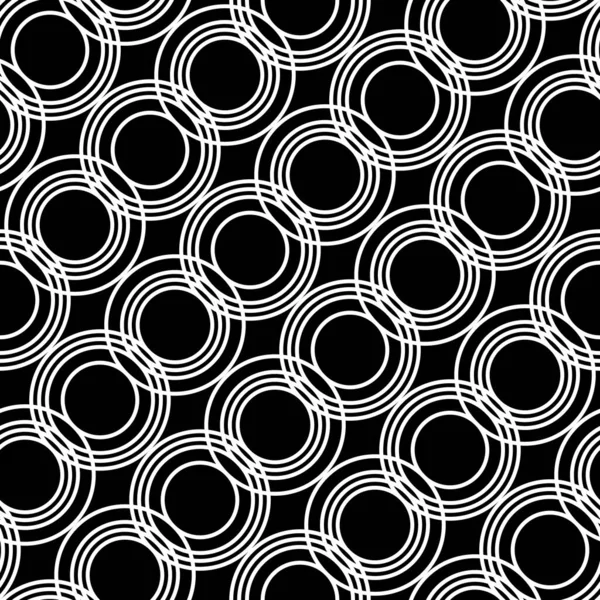 Design Seamless Geometric Pattern Abstract Monochrome Circle Background Vector Art — Stock Vector