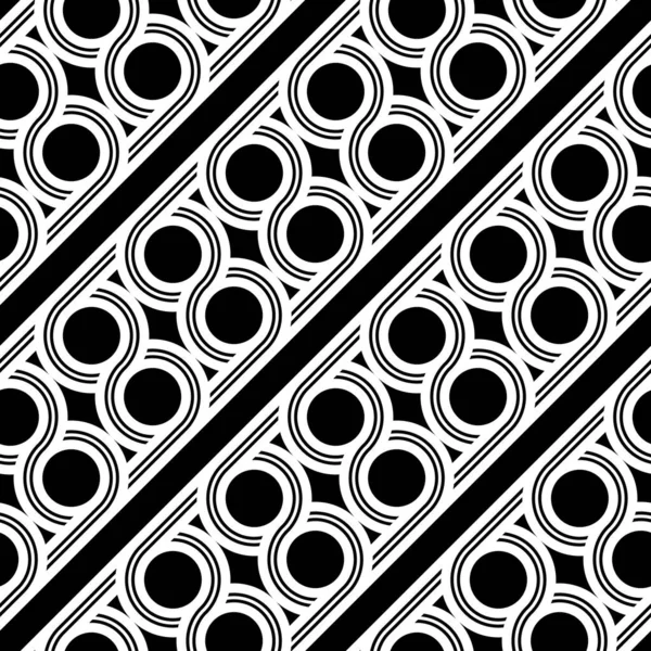 Design Motif Géométrique Sans Couture Résumé Fond Cercle Monochrome Art — Image vectorielle