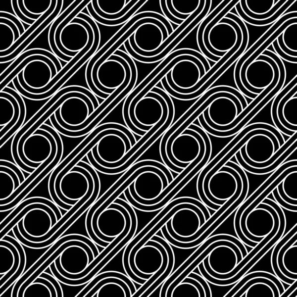 Разработайте Бесшовный Геометрический Узор Абстрактный Монохромный Фон Круга Векторное Искусство — стоковый вектор
