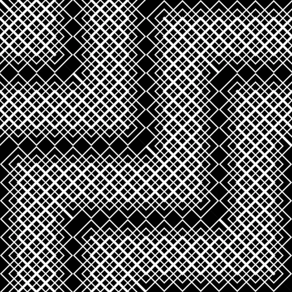 Ontwerp Naadloze Monochroom Rasterpatroon Abstracte Zigzag Achtergrond Vector Kunst — Stockvector