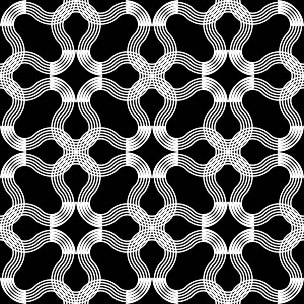Разработайте бесшовный монохромный рисунок сетки. Абстрактный чересстрочный фон. Векторное искусство
