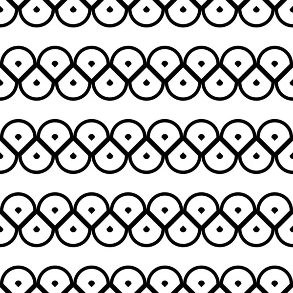 Diseña Patrón Zigzag Sin Costuras Fondo Encaje Monocromo Abstracto Arte — Vector de stock