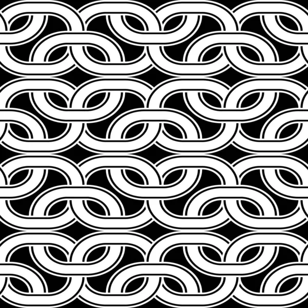 Design Seamless Monochrome Grating Pattern Abstract Interlaced Background Vector Art — Stock Vector