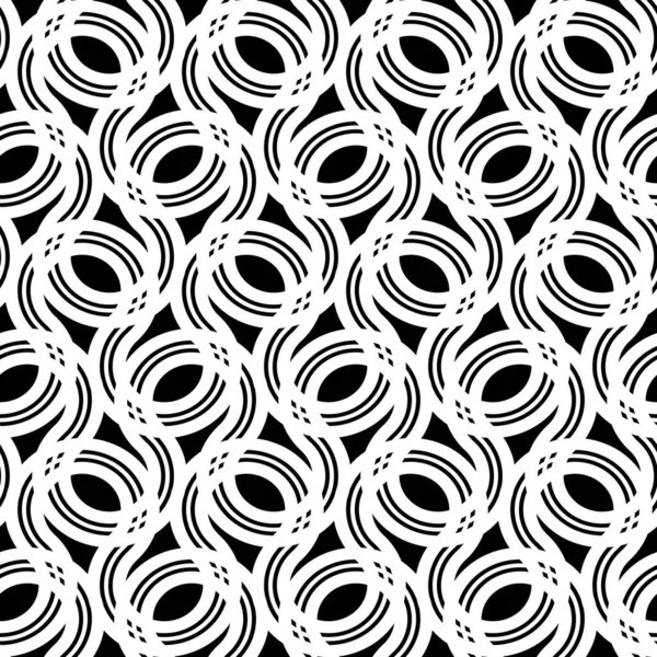 Design Motif Décoratif Monochrome Sans Couture Fond Réseau Abstrait Art — Image vectorielle