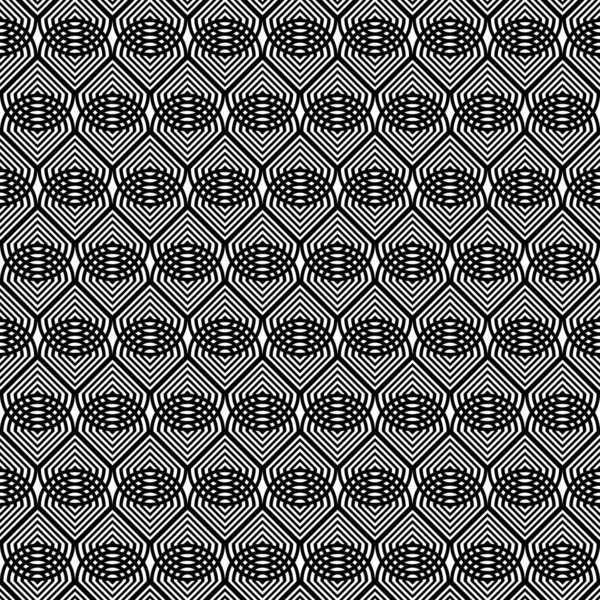 Diseña Patrón Zigzag Sin Costuras Fondo Encaje Monocromo Abstracto Arte — Vector de stock