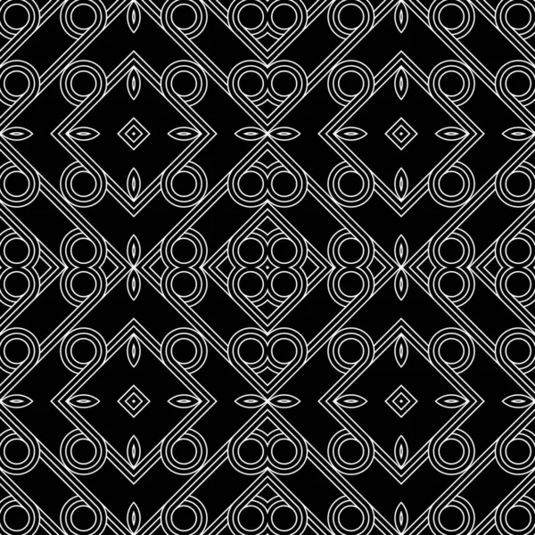 Design Seamless Geometric Pattern Abstract Monochrome Grating Decorative Background Vector — Stock Vector