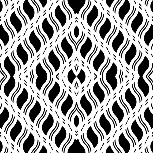 Design Seamless Monochrome Grating Pattern Abstract Diamond Background Vector Art — Stock Vector