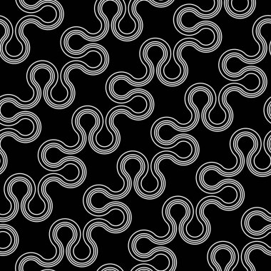 Kusursuz el sallama deseni tasarla. Soyut tek renkli zikzak arkaplanı. Vektör sanatı