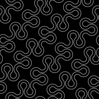 Kusursuz el sallama deseni tasarla. Soyut tek renkli zikzak arkaplanı. Vektör sanatı