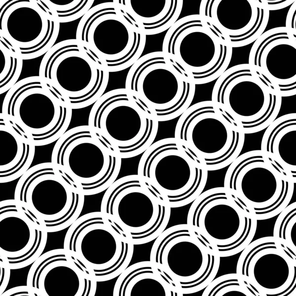 Design Motif Géométrique Sans Couture Résumé Fond Cercle Monochrome Art — Image vectorielle