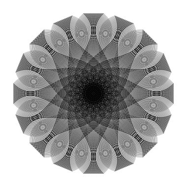 Monokrom dekoratif daire elementi tasarla. Soyut zemin. Vektör-sanat çizimi. Eğim yok