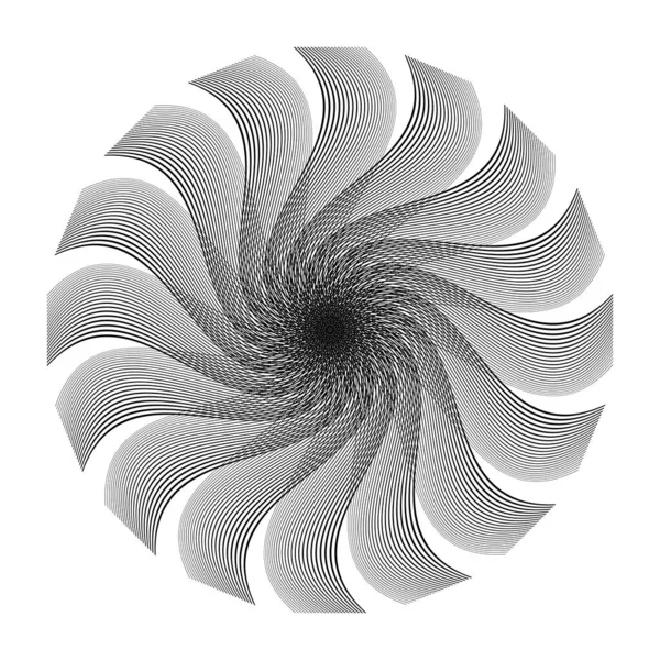 Design Monochromatický Dekorativní Kruhový Prvek Abstraktní Pozadí Vektorová Ilustrace Bez — Stockový vektor