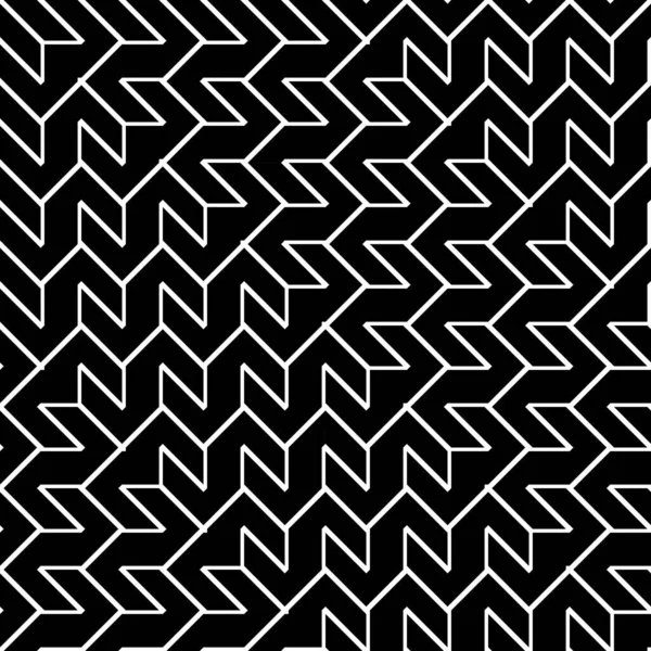 Diseño Inconsútil Patrón Rejilla Monocromática Fondo Zigzag Abstracto Arte Vectorial — Archivo Imágenes Vectoriales