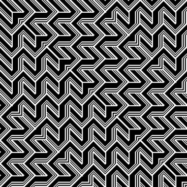 Tasarım sorunsuz tek renkli Kılavuz deseni. Zikzak arka plan. Vektör sanat