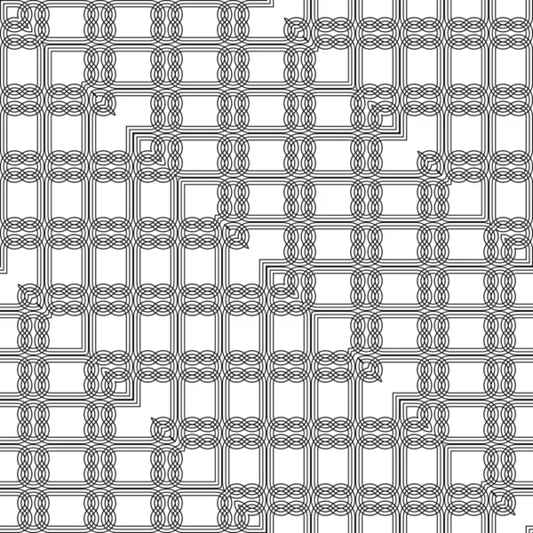 Ontwerp Naadloos Zigzagpatroon Abstracte Monochrome Kanten Achtergrond Vectorkunst — Stockvector