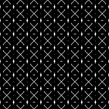 Kusursuz ızgara deseni tasarla. Soyut monokrom dantelli arka plan. Vektör sanatı