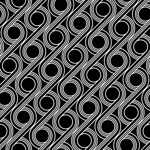 Design Motif Géométrique Sans Couture Résumé Fond Cercle Monochrome Art — Image vectorielle