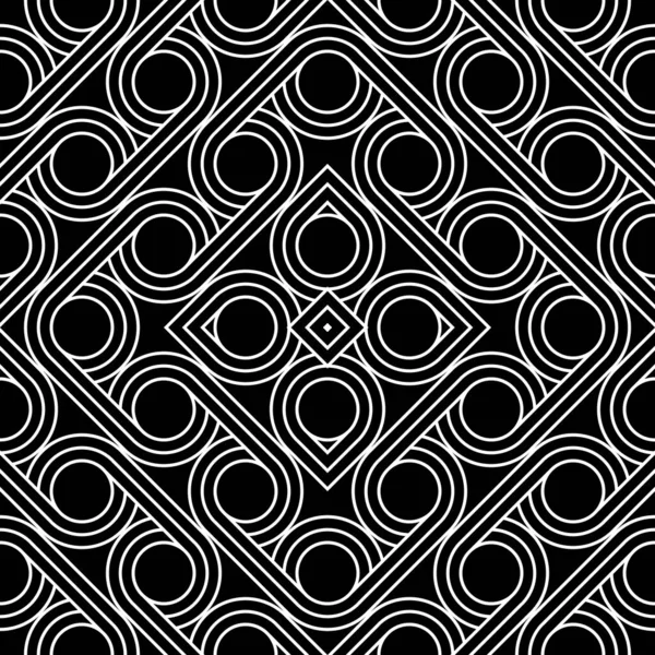 Дизайн Безшовного Геометричного Візерунка Абстрактний Монохромний Фон Векторне Мистецтво — стоковий вектор