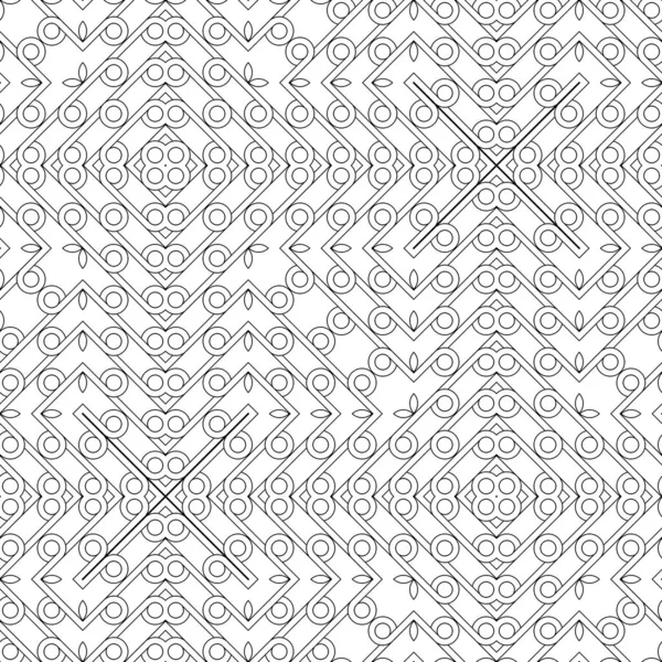 Diseño Patrón Geométrico Sin Costuras Rejilla Monocromática Abstracta Fondo Decorativo — Vector de stock