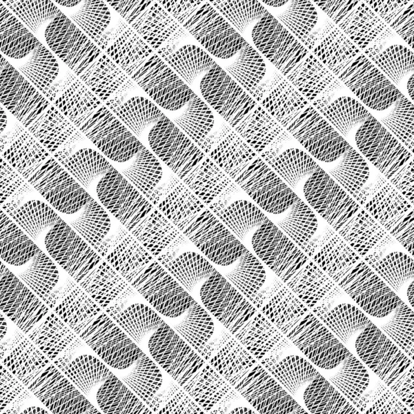 Design Seamless Monochrome Decorative Pattern Abstract Lines Textured Background Vector — Stock Vector