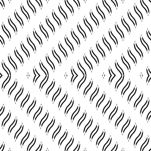 Ontwerp Naadloos Monochroom Zigzagpatroon Abstract Met Elkaar Verweven Achtergrond Vectorkunst — Stockvector