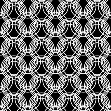 Kusursuz monokrom zigzag deseni tasarla. Soyut iç içe geçmiş. Vektör sanatı