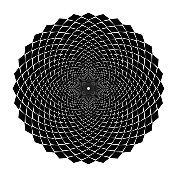 Дизайн Спиральной Иллюзии Фон Абстрактный Монохромный Фон Векторно Художественная Иллюстрация — стоковый вектор