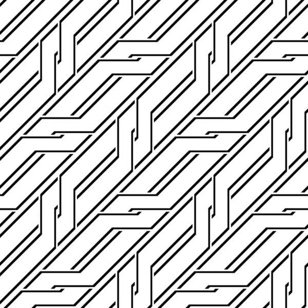 Diseña Patrón Zigzag Monocromo Sin Costuras Fondo Rayado Abstracto Arte — Archivo Imágenes Vectoriales