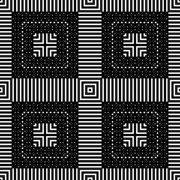 Ontwerp Naadloos Geometrisch Patroon Abstracte Monochrome Gestreepte Achtergrond Vectorkunst — Stockvector