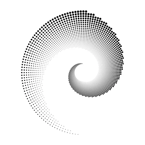 Ontwerp Spiraalvormige Stippen Achtergrond Abstracte Monochrome Achtergrond Vector Art Illustratie — Stockvector