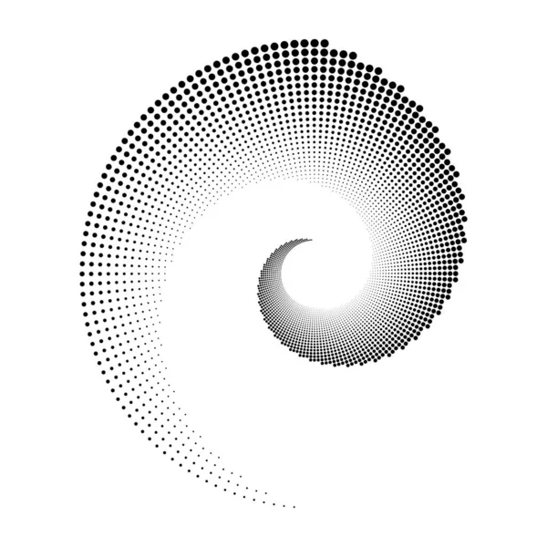 Projektowanie Spiralne Kropki Tła Abstrakcyjne Monochromatyczne Tło Ilustracja Wektora Sztuki — Wektor stockowy