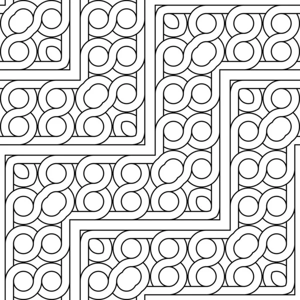 Designa Sömlösa Sicksackmönster Abstrakt Monokrom Geometrisk Bakgrund Vektorkonst — Stock vektor